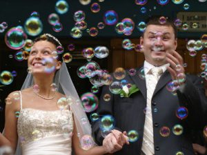 Seifenblasen zur Hochzeit